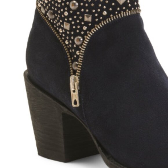 NEW  OLD GRINGO Suede Boho Studded Booties indigo for women 1367tn - Picture 5 of 5